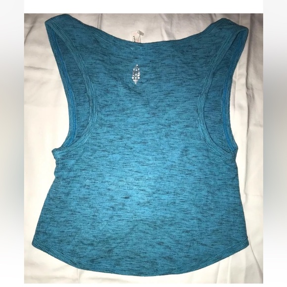 Brand New X SMALL Free People Movement Moon Calypso Crop Turquoise - Picture 4 of 5